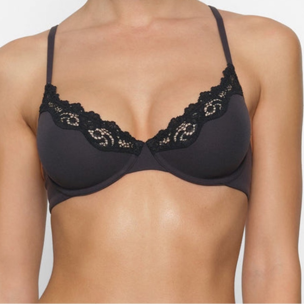 SKIMS FITS EVERYBODY LACE UNLINED SCOOP BRA